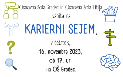 VABILO: KARIERNI SEJEM NA OŠ GRADEC 2023